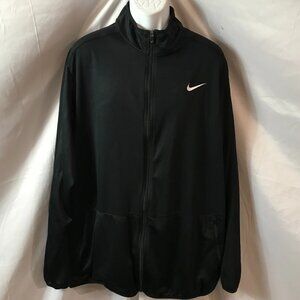 Nike Black White Emblem Zipper Activewear Athletic Sport Cut Track Style Jacket